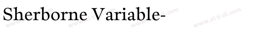Sherborne Variable字体转换
